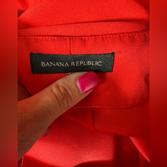 Banana Republic Dress Size 6 Bright Red‎ Glow Curved Hem Shift Dress ❤️❤️ - Picture 6 of 7